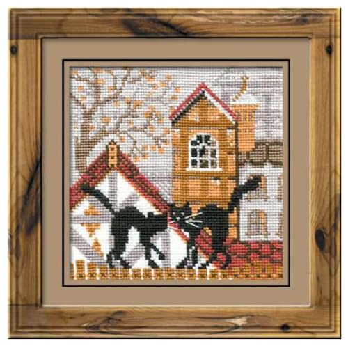 Riolis Kreuzstich-Set "Stadt und Katzen Herbst", Zählmuster Riolis Kreuzstich-Set "Stadt und Katzen Herbst", Zählmuster von Riolis