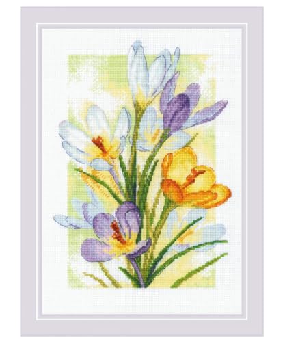 Riolis Kreuzstich Stickpackung "Frühlingsglühen. Krokusse", Zählmuster, 21x30cm Riolis Kreuzstich Stickpackung "Frühlingsglühen. Krokusse", Zählmuster, 21x30cm von Riolis