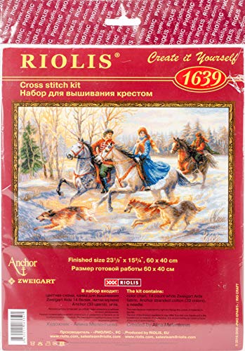 Riolis Russische Jagd Kreuzstichpackung, Baumwolle, Mehrfarbig, 60 X 40 X 0,1 Cm von Riolis