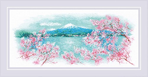 Riolis Sakura. Fuji Kreuzstich-Set, Baumwolle, Mehrfarbig, 55 x 25 cm von Riolis
