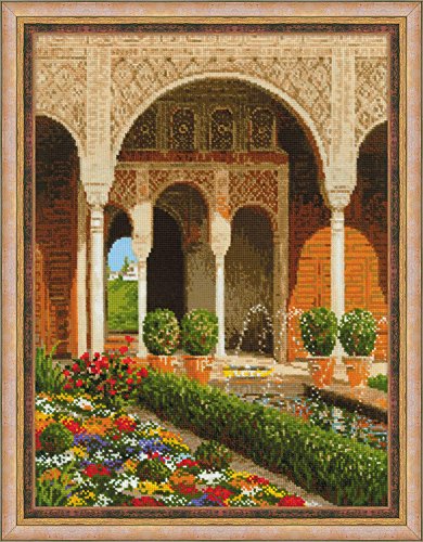 Riolis Schlossgarten Kreuzstich-Set, Baumwolle, Mehrfarbig, 30 x 40 x 0.1 cm Riolis Schlossgarten Kreuzstich-Set, Baumwolle, Mehrfarbig, 30 x 40 x 0.1 cm von Riolis