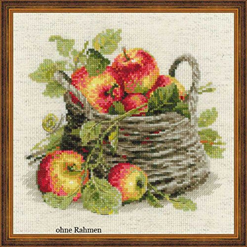 Riolis Stickbild-Set, Motiv Reife Äpfeln, Gelb von Riolis