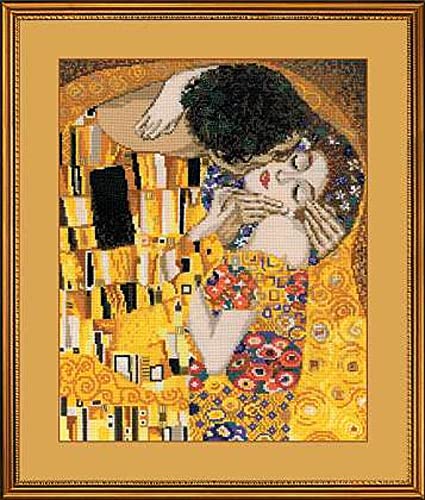 RIOLIS Counted Cross Stitch Kit 11.75"X13.75"-The Kiss/G.Klimt's Painting (14 Count) -R1170, Weiß RIOLIS Counted Cross Stitch Kit 11.75"X13.75"-The Kiss/G.Klimt's Painting (14 Count) -R1170, Weiß von Riolis