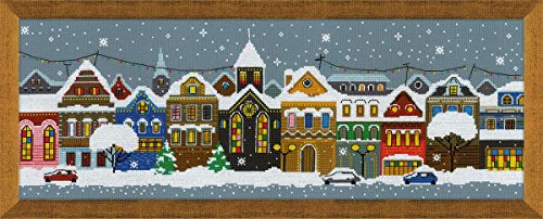 RIOLIS Weihnachtsstadt Kreuzstich-Set, Baumwolle, Mehrfarbig, 60 x 21 x 0.1 cm von Riolis