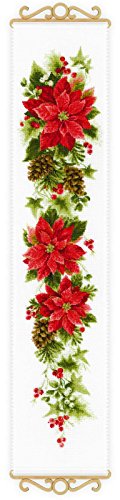 Riolis Weihnachtsstern Kreuzstich-Set, Baumwolle, Mehrfarbig, 19 x 90 x 0.1 cm von Riolis