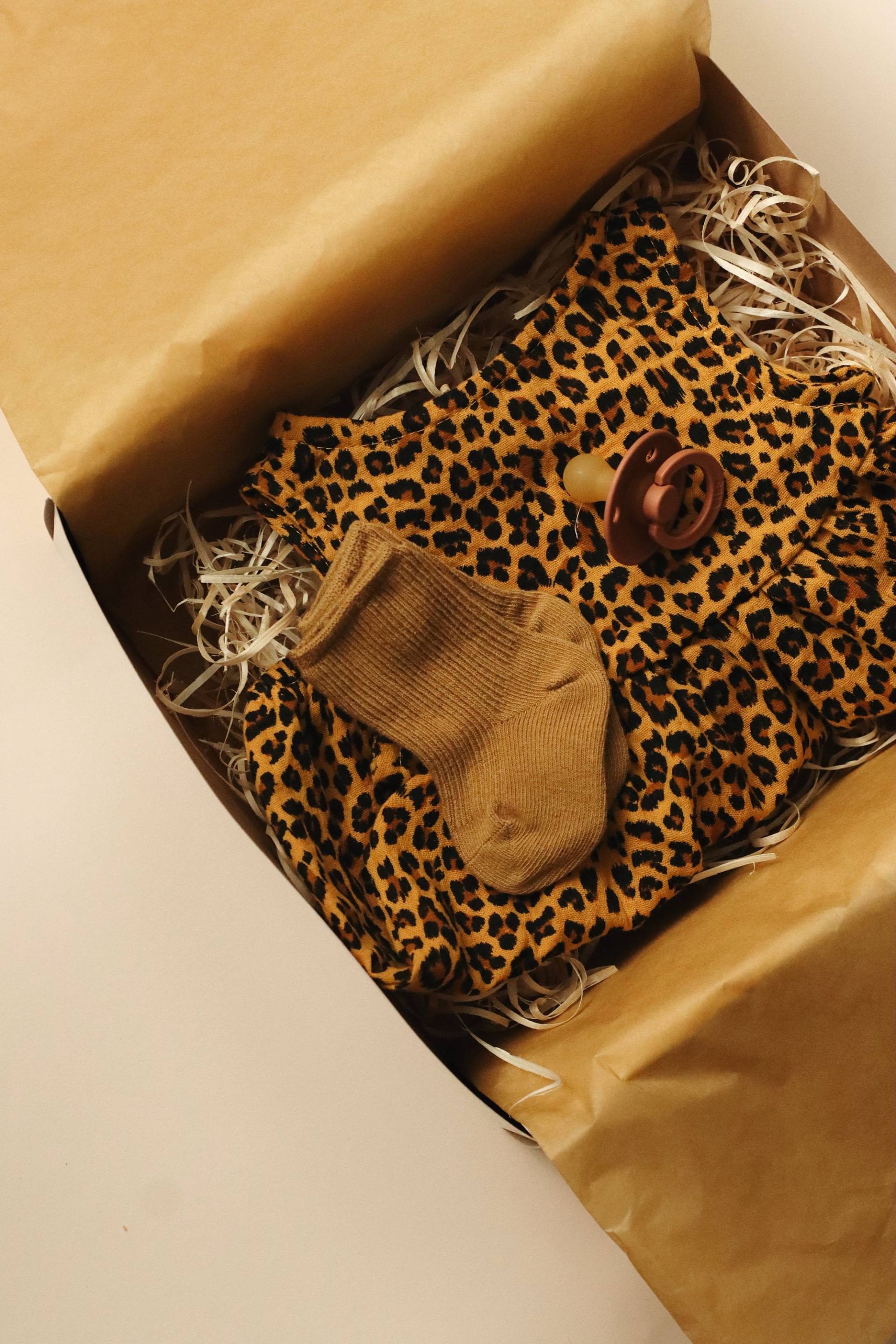Geschenkkorb Für Mädchen - Geschenkbox Für Gepard Bodysuit Geschenk Zur Geburt von RipkaStore