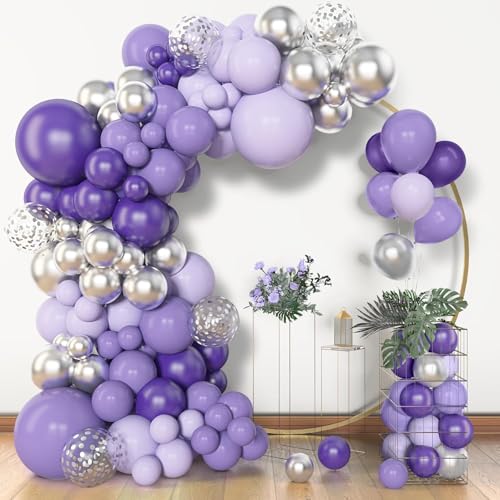 155Stück Lila Luftballon Girlande Set Lila Geburtstagsdeko, 12Pcs Schmetterling Deko für Mädchen Frauen Geburtstag Baby Shower Hochzeit Party Verlobung 155Stück Lila Luftballon Girlande Set Lila Geburtstagsdeko, 12Pcs Schmetterling Deko für Mädchen Frauen Geburtstag Baby Shower Hochzeit Party Verlobung von Riqiaqia