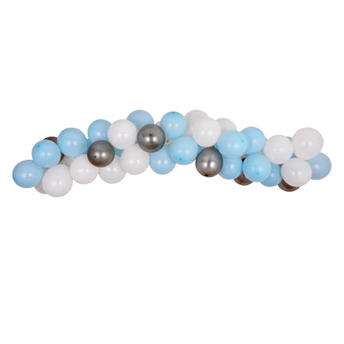 Set mit 40 Luftballons, Blau/Silber/Weiß von Homéa