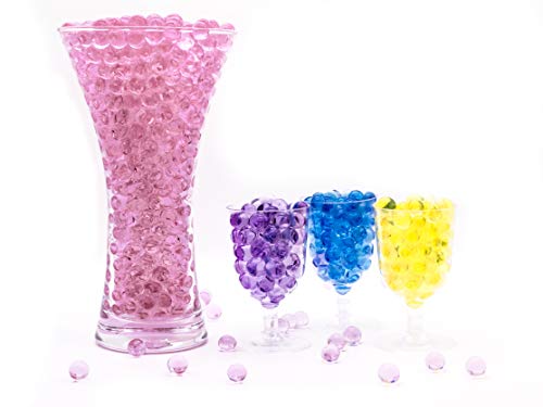 Risai Wasserkugeln, Kristallgel-Perlen, perfekt für Hydrogel-Pflanzen, Vasenfüller, Mittelstück, Silikon-Kugeln, Gelee-Edelsteine, Wachstumsperlen 500pcs, Light Pink 10g von Risai