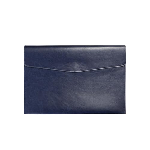 RisePlus Dokumentenmappe A5 Leder, Aktentasche A5 aus PU-Leder, wasserdichte Büro- und Reisetasche für Dokumente, Vintage-Design mit Stifttasche（Rosa） von RisePlus