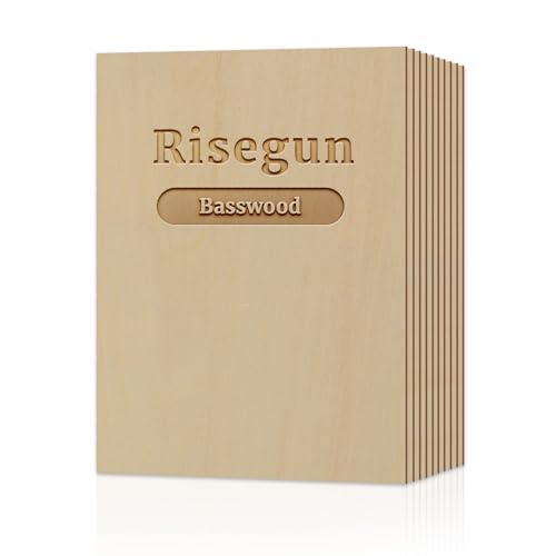 3mm Sperrholzplatte, 21 x 29.7 Lindenholzplatten Zum Laserschneiden von Dünnem Natürlichem Unbehandeltem Holz für DIY-Architekturmodellbau, Holzgravur und Laserprojekten (+/- 0.2mm) von Risegun