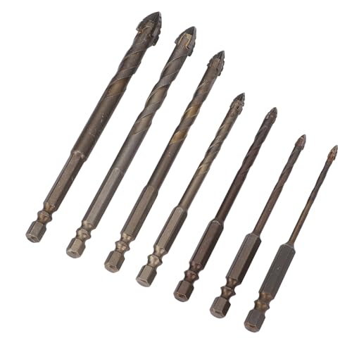 Risegun 7 Stcs Mauerwerk Bohrer Bit Sechs Sechskant Shank Beton Bohrer für Zementglasholzfliesenziegel 3-12 Mm Größe Risegun 7 Stcs Mauerwerk Bohrer Bit Sechs Sechskant Shank Beton Bohrer für Zementglasholzfliesenziegel 3-12 Mm Größe von Risegun