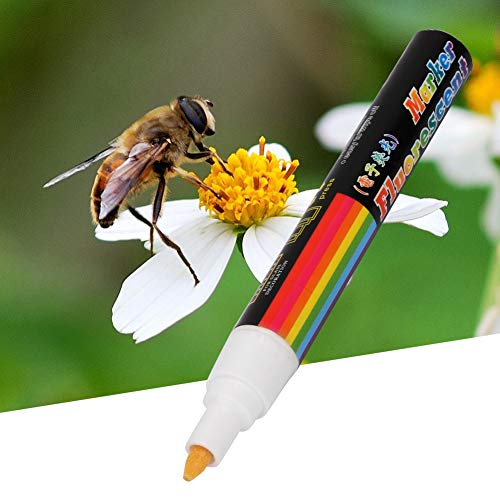 Risegun Kunststoffbiene Königin Marker Stiftmark Paint Tool Biene Halten Werkzeuge 8 Farben (Weiß) von Risegun