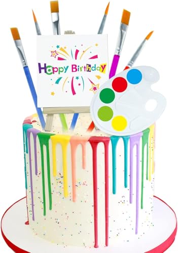 Malerei Kuchen Topper Kunst Farbe Kuchen Topper Farbe Pinsel Leinwände Palette Kuchen Cupcake Topper mit Mini Leinwand Staffelei Graffiti Künstler Themed Kuchen Dekor für Mädchen Junge Kunst Geburtsta Malerei Kuchen Topper Kunst Farbe Kuchen Topper Farbe Pinsel Leinwände Palette Kuchen Cupcake Topper mit Mini Leinwand Staffelei Graffiti Künstler Themed Kuchen Dekor für Mädchen Junge Kunst Geburtsta von Rismise