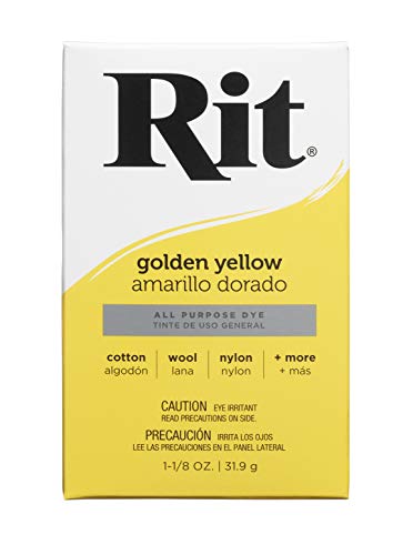 Rit All-Purpose Powder Dye, Golden Yellow Allzweck-Pulverfarbe, goldgelb, Textil, 1-1/8 oz von Rit