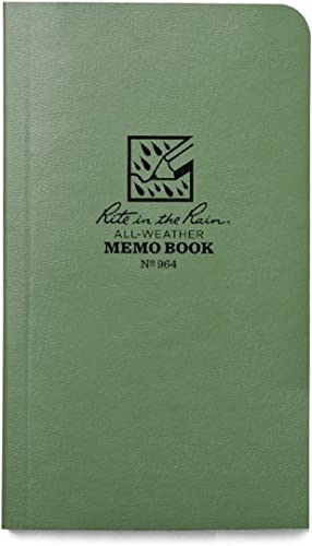 Rite in the Rain 964 Notizbuch für alle Jahreszeiten, Softcover, 8,9 x 15,2 cm, grüner Einband, universell einsetzbar 6 x 3.5 x 0.25 grün von Rite in the Rain