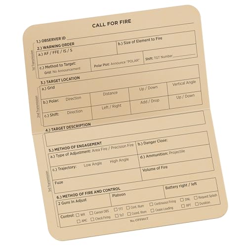 Rite in the Rain Allwetter-Kampfkarte, Call for Fire, 15,2 x 12,7 cm, 50 wetterfeste Karten (Nr. CFF991T) von Rite in the Rain