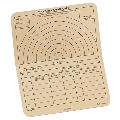 Rite in the Rain Allwetter-Kampfkarte, Range Card, 15,2 x 12,7 cm, 50 wetterfeste Karten (Nr. RC991T) von Rite in the Rain