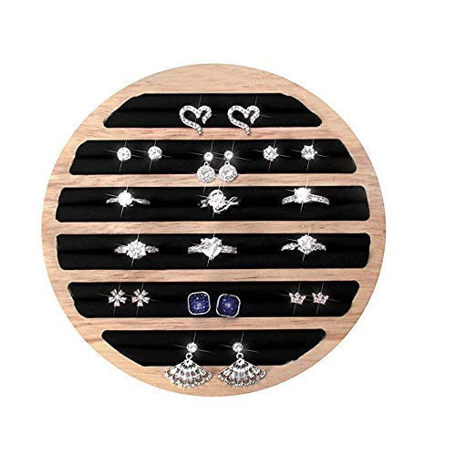 Hölzerne Schmuckkasten, Holz Schmuck Display Tablett, Holz Schmuck Tabletts, Runder Einsatz Schmuck Holz Aufbewahrungshalter Für Ohrring Aufbewahrungsbox, Anhänger Aufbewahrungsbox von Ritte
