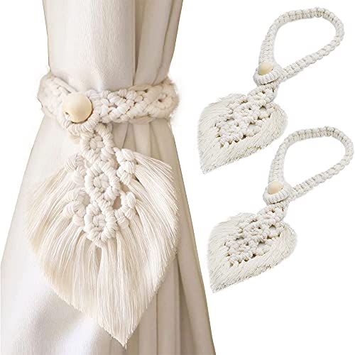 2 Stücke Gewebte Vorhangkrawatte, Vorhangseil, Dekorative Vorhang-Raffhalter, Blatt Lanyard Gardinenschnalle, für Vorhangdekoration, Beige 2 Stücke Gewebte Vorhangkrawatte, Vorhangseil, Dekorative Vorhang-Raffhalter, Blatt Lanyard Gardinenschnalle, für Vorhangdekoration, Beige von Ritte