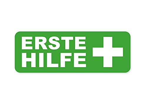 Aufkleber Erste Hilfe für Medizinschrank Verbandsmaterial Hinweis Schild grün Sticker Wetterfest und UV-Beständig Aufkleber Erste Hilfe für Medizinschrank Verbandsmaterial Hinweis Schild grün Sticker Wetterfest und UV-Beständig von Ritterprintz