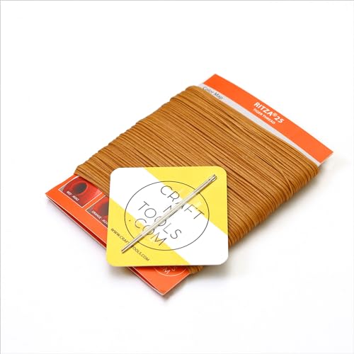 Colonial RITZA 25 Tigerfaden für Lederhandwerk, gewachstes Polyester-Sattelgarn, 1,2 mm von Ritza 25 Tiger Thread