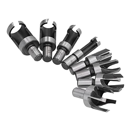 8 Stcs Cork Bohrerbits Hoher Kohlenstoffstecker Cutter Set für Holzbearbeitung, Bohrer Fester Zapfen mit Hand, Bank 8 Stcs Cork Bohrerbits Hoher Kohlenstoffstecker Cutter Set für Holzbearbeitung, Bohrer Fester Zapfen mit Hand, Bank von Riuulity