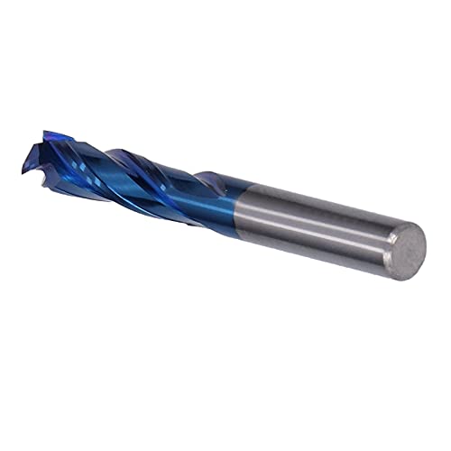 Effizienz mit Hoher Chipentfernung Mahlen Cutter CNC Spiralrouter Bit 3 Flöten -Wolframstahl Zum Metallschnitt (8 * 8 * 35 * 85) von Riuulity