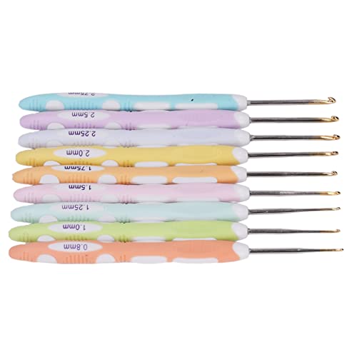 Häkelnadel, 9 Stück, Aluminiumgriff, Haken, 9 Stück Set, Nadeln, Strickhaken, Stricken, Häkeln, Aluminium-Häkelnadeln Häkelnadel, 9 Stück, Aluminiumgriff, Haken, 9 Stück Set, Nadeln, Strickhaken, Stricken, Häkeln, Aluminium-Häkelnadeln von Riuulity