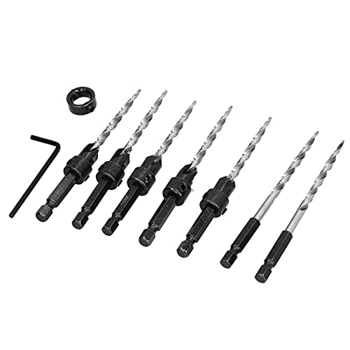 Hochhärte Holz Countersink Bohrer Bit Set Schnelles Reinigungschips 11/64 für Holzarbeiter mit 4-Fluter-Design Hochhärte Holz Countersink Bohrer Bit Set Schnelles Reinigungschips 11/64 für Holzarbeiter mit 4-Fluter-Design von Riuulity