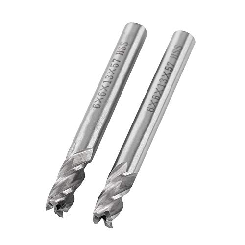 Langlebige 2pcs HSS 6mm 4 Flötenendmühlenmetall -Metallschnitzer -Gravur Fräsmaschinen Bit CNC Werkzeug für Verschiedene Fräsenanwendungen von Riuulity