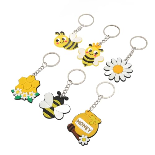 Niedliche Bienen-Schlüsselanhänger, Bunter Gänseblümchen-Schlüsselanhänger aus Metall, 24 Stück, Partydekorationen, Geschenke, Süßer Bienen-Schlüsselanhänger für Niedliche Bienen-Schlüsselanhänger, Bunter Gänseblümchen-Schlüsselanhänger aus Metall, 24 Stück, Partydekorationen, Geschenke, Süßer Bienen-Schlüsselanhänger für von Riuulity