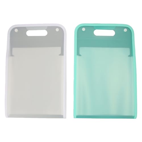 Riuulity 2pcs Vertikale Dateiordner 13 Taschen Große Kapazität A4 Dokumentordner Tragbarer Kunststoff -Datei Organizer PP Kunststoff Fadeless (Weiß und Grün) von Riuulity