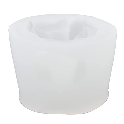 Riuulity 3D Engelkerzen Form, Lebensmittel Qualität Silikon Kerzen Form, Wieder Verwendbar und Leicht zu Demold, Niedliche Heim Dekoration (Einhandes Gesicht Angel) von Riuulity