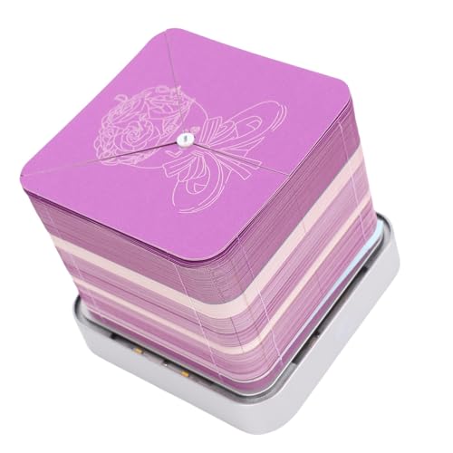 Riuulity 3D -Handrissnote, Rose Bouquet Memo Pad mit Leichtem 2026 Kalender -Schnitzskulptur, Papierkunst Notizblock für Desktop (violett) von Riuulity