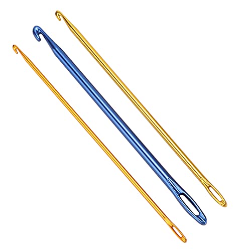 Riuulity 3pcs Häkeln Haken Langlebige Nähnadeln mit Loch Auge Zum Stricken von Pulloverschals Handschuhen, Glatte Oberflächenhäuthaken für Gehäkelte Wohndekorationen, Geeignet für die Meisten Menschen Riuulity 3pcs Häkeln Haken Langlebige Nähnadeln mit Loch Auge Zum Stricken von Pulloverschals Handschuhen, Glatte Oberflächenhäuthaken für Gehäkelte Wohndekorationen, Geeignet für die Meisten Menschen von Riuulity