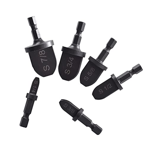 Riuulity Hex Shank Rohr Expander Bohrbits Kit, Hohe Härte Rohr -Reisbohrbohrer für Klimaanlagen Kupferrohr, 6pcs Riuulity Hex Shank Rohr Expander Bohrbits Kit, Hohe Härte Rohr -Reisbohrbohrer für Klimaanlagen Kupferrohr, 6pcs von Riuulity