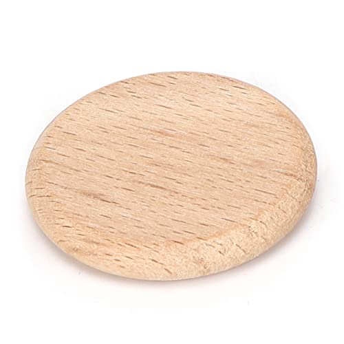 Riuulity Holzlädenscheiben 50pcs DIY Dekoration Accessoires, Handgefertigte Scrapbooking -Weihnachtsdekorationsknöpfe (3,8 cm) von Riuulity