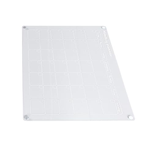Riuulity Magnetischer Acryl -Kühlschrankkalender -Board für Küchenhausarbeitsplan, Premium Wiederverwendbares Kühlschrankplaner für Vielbeschäftigte Familien (Monatlich) von Riuulity