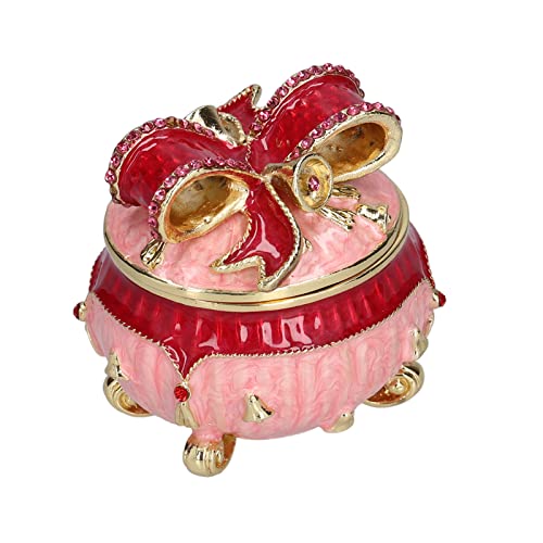 Riuulity Schmuck Aufbewahrungsschachtel Schöne Emaille Dekorierte Mini -Schmuckschachtel für Ohrringe Ringe Ausstellung für Schminktisch Bücherregal von Riuulity