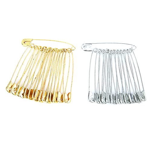 Riuulity Sicherheitsstifte 20pcs Silber+20 Prozent Golden Vereinfachtes Eisen für Kleidungsfixierungen für die Herstellung von DIY -Liebhabern von Riuulity
