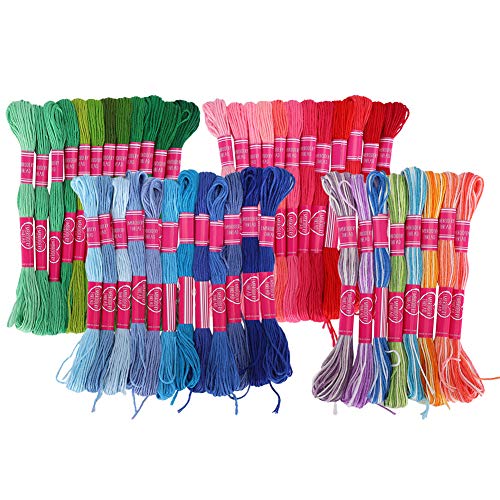 Riuulity Stickelfäden -Gradientenfarbe Polyester Baumwollstränge für Cross -Stitch Liebhaber und Anfänger, 44 PCs Nähen Zahnseide für Handwerk und Freundschaftsarmbänder Riuulity Stickelfäden -Gradientenfarbe Polyester Baumwollstränge für Cross -Stitch Liebhaber und Anfänger, 44 PCs Nähen Zahnseide für Handwerk und Freundschaftsarmbänder von Riuulity