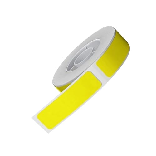 Riuulity Thermal-Etikettenpapier-Barcode-Preisaufkleber-Etiketten für Etikettdrucker. Tränenfeste Wasserdichte Leerzeichen 12*40 Mm-160 Blätter/Rollen für den Heimorganisator, Kompatibel mit (YELLOW) von Riuulity