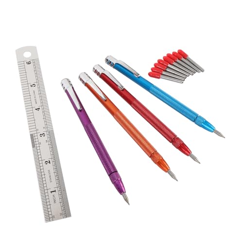 Riuulity Wolfram Carbide Scriber Knurled Griff Gravurstift Kit mit 8 Ersatztipps für Schmuckholz Marmor, Schnitzbegeisterte von Riuulity