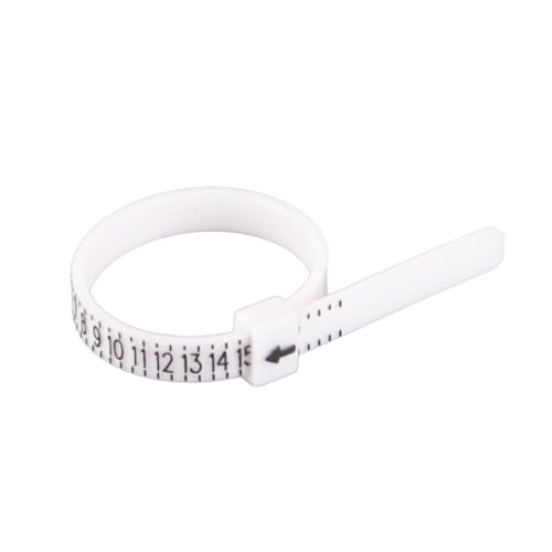 US Ring Sizer Messen Sie Fingermessskala Maßnahme Werkzeug Eindeutige Struktur für Fingergröße Messung Weiße Kunststoff US-Größe 1-17 für Tägliche Schmuckherstellung US Ring Sizer Messen Sie Fingermessskala Maßnahme Werkzeug Eindeutige Struktur für Fingergröße Messung Weiße Kunststoff US-Größe 1-17 für Tägliche Schmuckherstellung von Riuulity
