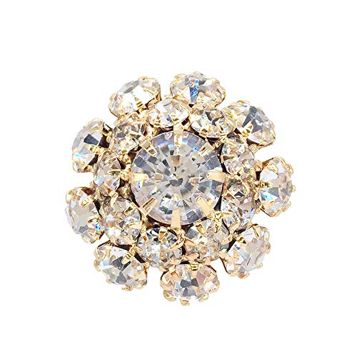 Riverbyland 10 x Strass-Knöpfe, Nähzubehör, goldfarben, 2 cm Riverbyland 10 x Strass-Knöpfe, Nähzubehör, goldfarben, 2 cm von Riverbyland