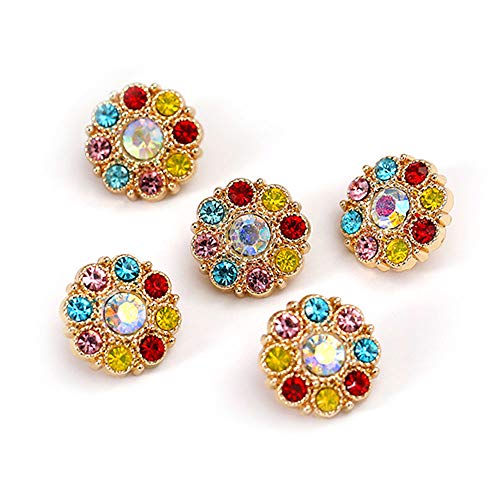 Riverbyland Runde Strass-Schaftknöpfe zum Nähen, Basteln, goldfarben, 1,5 cm, 20 Stück Riverbyland Runde Strass-Schaftknöpfe zum Nähen, Basteln, goldfarben, 1,5 cm, 20 Stück von Riverbyland