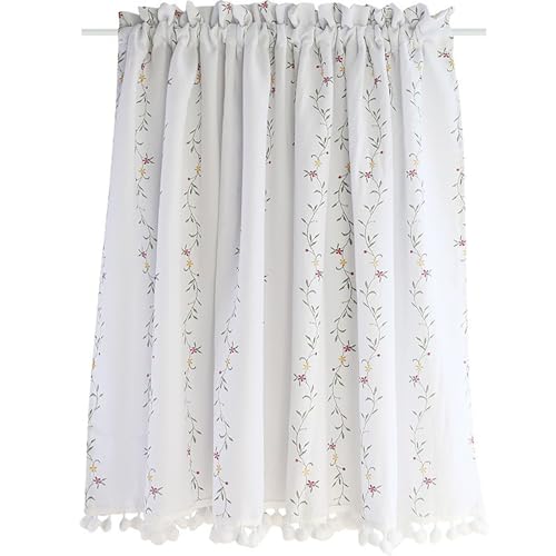 Bistrogardine Landhaus Kurz Küche Modern Kurzgardinen Kurzstores Gardinen Vorhänge Blickdicht Küchengardine Stangendurchzug Mit Blumenmuster Bunt 140 Cm Breit Kleinfenster Kurze Fenster (Weiß)(140*100 Bistrogardine Landhaus Kurz Küche Modern Kurzgardinen Kurzstores Gardinen Vorhänge Blickdicht Küchengardine Stangendurchzug Mit Blumenmuster Bunt 140 Cm Breit Kleinfenster Kurze Fenster (Weiß)(140*100 von Rivorne