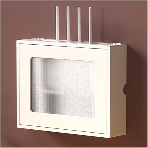 Rivorne An Der Wand Montierter WiFi-Box-Hider, Dekorative WiFi-Abdeckungsbox, Modemkabel, Kabelmanagement-Rack für Steckdosenleisten, Große Kapazität für Büro Und Zuhause(B,43x10x33cm/17x4x13in) von Rivorne