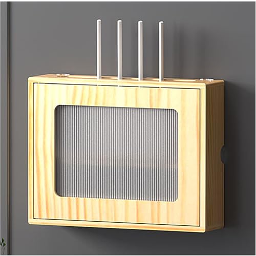 Rivorne An Der Wand Montierter WiFi-Box-Hider, Dekorative WiFi-Abdeckungsbox, Modemkabel, Kabelmanagement-Rack für Steckdosenleisten, Große Kapazität für Büro Und Zuhause(C,43x10x33cm/17x4x13in) von Rivorne